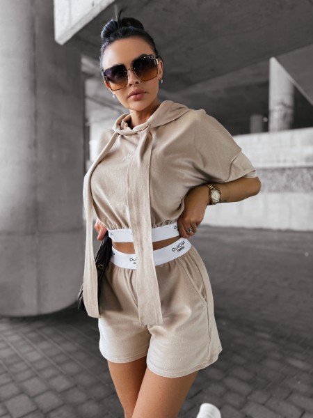 Komplet damski OLAVOGA SIBE 2025 beżowy - maWer Fashion