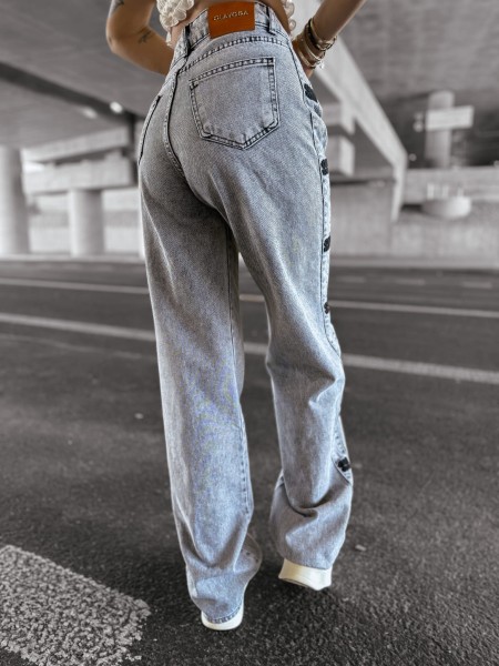 Spodnie damskie OLAVOGA ELIOKIE 2025 szare - maWer Fashion