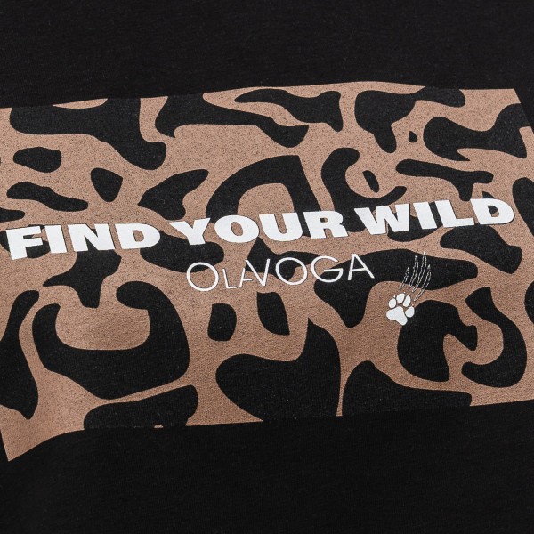 T-shirt damski OLAVOGA CITY 2025 czarny - maWer Fashion