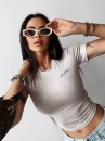 Bluzka damska OLAVOGA LIMA 2025 jasny szary - maWer Fashion