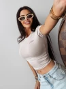 Bluzka damska OLAVOGA LIMA 2025 jasny szary - maWer Fashion