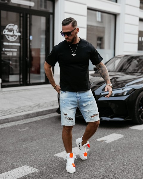 T-shirt męski OLAVOGA SHADOW LUXE 2025 czarny - maWer Fashion