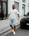T-shirt męski OLAVOGA SHADOW LUXE 2025 ecru - maWer Fashion