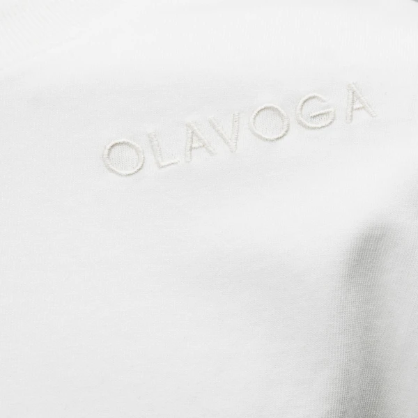 T-shirt męski OLAVOGA SHADOW LUXE 2025 ecru - maWer Fashion