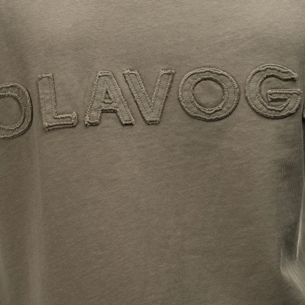 T-shirt męski OLAVOGA SHADOW LUXE 2025 khaki - maWer Fashion