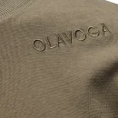 T-shirt męski OLAVOGA SHADOW LUXE 2025 khaki - maWer Fashion
