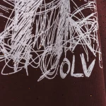 T-shirt damski OLAVOGA MARA 2025 bordo - maWer Fashion