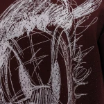 T-shirt damski OLAVOGA MARA 2025 bordo - maWer Fashion