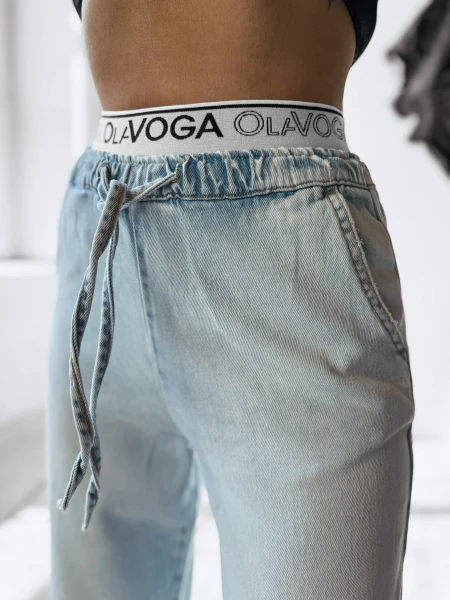 Spodnie damskie OLAVOGA MIAGE 2025 niebieskie – maWer Fashion