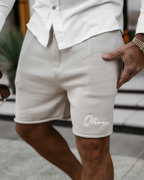 Spodenki męskie OLAVOGA CHILLFLEX 2025 beżowe - maWer Fashion