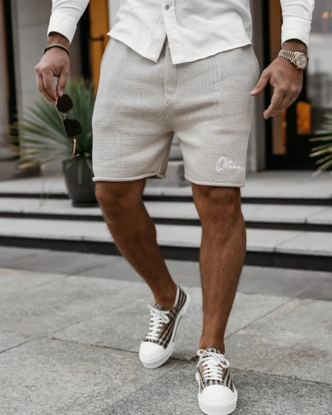Spodenki męskie OLAVOGA CHILLFLEX 2025 beżowe - maWer Fashion