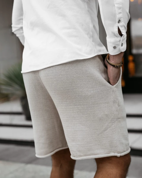 Spodenki męskie OLAVOGA CHILLFLEX 2025 beżowe - maWer Fashion
