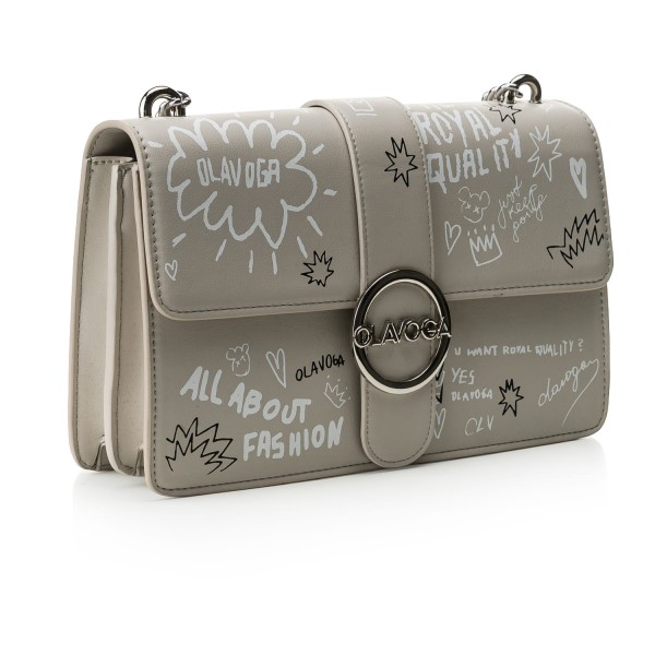 Torebka damska OLAVOGA SKETCH 2025 szara - maWer Fashion