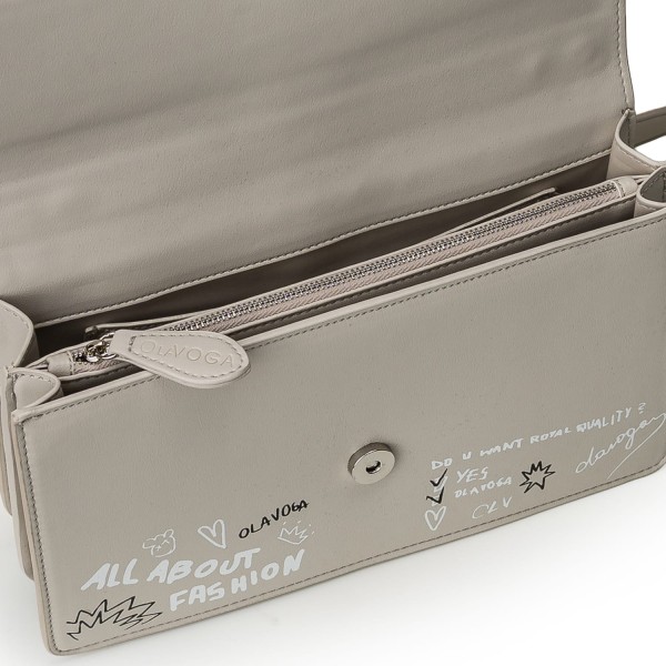 Torebka damska OLAVOGA SKETCH 2025 szara - maWer Fashion