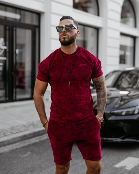 Komplet męski OLAVOGA ETENI 2025 bordo - maWer Fashion