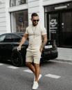Komplet męski OLAVOGA ETENI 2025 beż - maWer Fashion