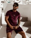 Komplet męski OLAVOGA VELVET OLV MAN bordowy - maWer Fashion