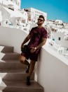 Komplet męski OLAVOGA VELVET OLV MAN bordowy - maWer Fashion