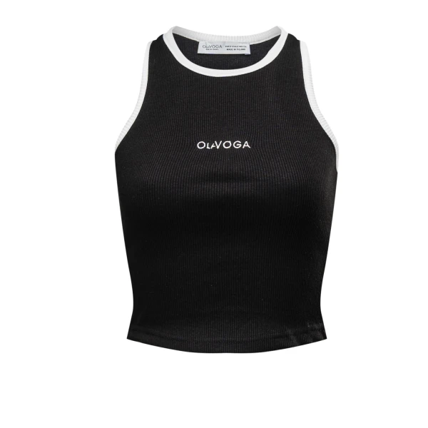 Top damski OLAVOGA WRAITH 2025 czarny - ecru - maWer Fashion