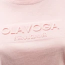 T-shirt damski OLAVOGA SUBTLE 2025 pudrowy róż - maWer Fashion