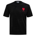 Dzianinowy t-shirt męski OLAVOGA LUV 2025 czarny - maWer Fashion