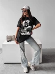 T-shirt damski OLAVOGA BESCO 2025 czarny -  maWer Fashion