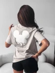 T-shirt damski OLAVOGA BESCO 2025 szary - maWer Fashion