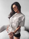 tT-shirt damski OLAVOGA BESCO 2025 szary - maWer Fashion