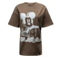 T-shirt damski OLAVOGA BESCO 2025 brązowy - maWer Fashion