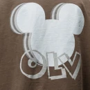 T-shirt damski OLAVOGA BESCO 2025 brązowy - maWer Fashion