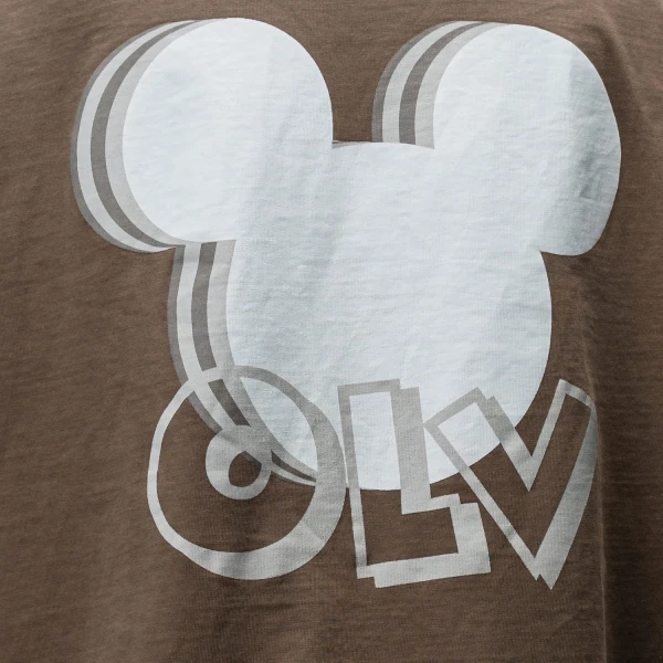 T-shirt damski OLAVOGA BESCO 2025 brązowy - maWer Fashion