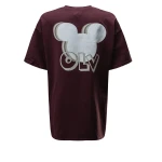 T-shirt damski OLAVOGA BESCO 2025 burgund - maWer Fashion