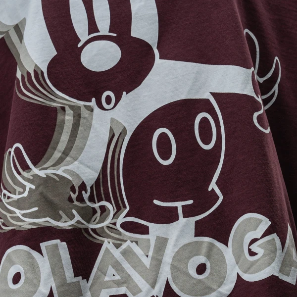 T-shirt damski OLAVOGA BESCO 2025 burgund - maWer Fashion