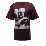 T-shirt damski OLAVOGA BESCO 2025 burgund - maWer Fashion