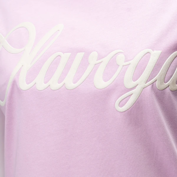 T-shirt damski OLAVOGA LUXE 2025 różowy - maWer Fashion