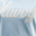 T-shirt damski OLAVOGA LUXE 2025 błękit - maWer Fashion