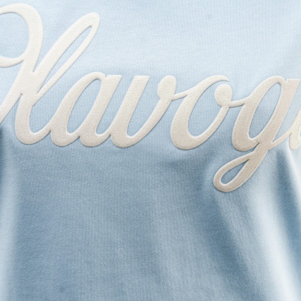 T-shirt damski OLAVOGA LUXE 2025 błękit - maWer Fashion