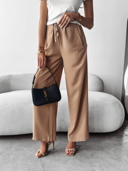 Spodnie damskie OLAVOGA MIAL 2025 ciemny beż  - maWer Fashion