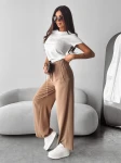 Spodnie damskie OLAVOGA MIAL 2025 ciemny beż  - maWer Fashion