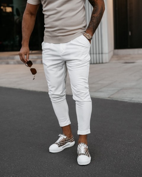 Spodnie męskie OLAVOGA ARIALIERY 2025 ecru - maWer Fashion