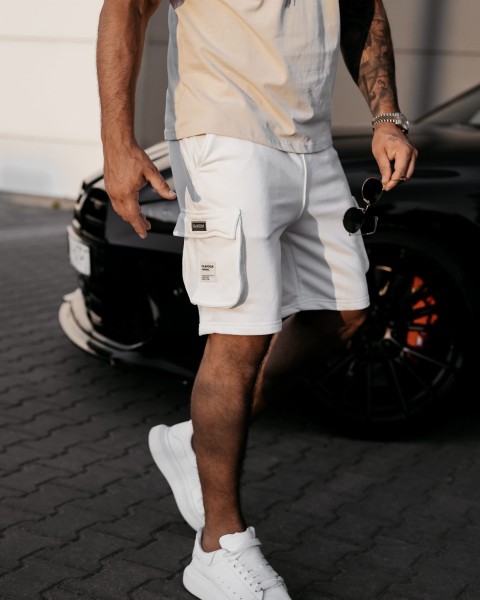 Spodenki męskie OLAVOGA TAFA 2025 ecru - maWer Fashion