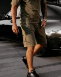 Spodenki męskie OLAVOGA MION 2025 khaki - maWer Fashion