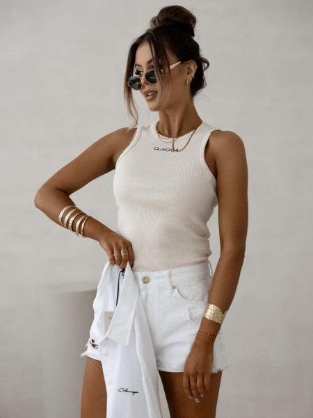 Top damski OLAVOGA HARPER 2025 ecru – maWer Fashion