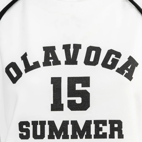 Komplet damski OLAVOGA KEKI 2025 ecru z czarnym - maWer Fashion