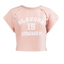Komplet damski OLAVOGA KEKI 2025 róż z ecru - maWer Fashion