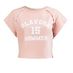 Komplet damski OLAVOGA KEKI 2025 róż z ecru - maWer Fashion