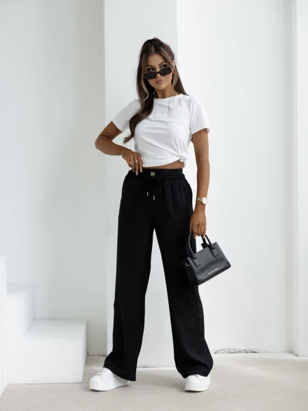 Spodnie damskie OLAVOGA YUO 2025 czarne - maWer Fashion