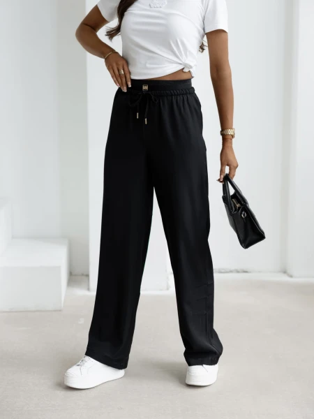 Spodnie damskie OLAVOGA YUO 2025 czarne - maWer Fashion