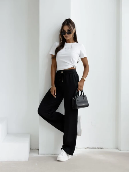 Spodnie damskie OLAVOGA YUO 2025 czarne - maWer Fashion