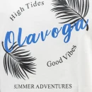 T-shirt męski OLAVOGA PALM WAVE 2025 ecru - maWer Fashion